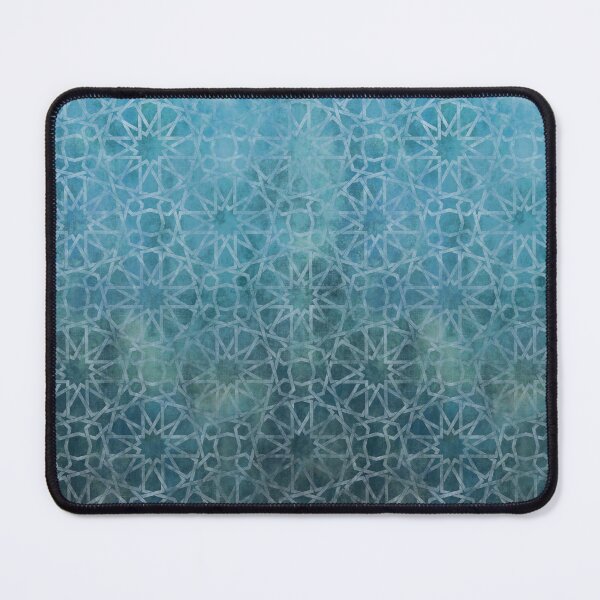 Item preview, Moroccan tiles in ombre gradient in blue designed and sold by Rebecca Reck Art.