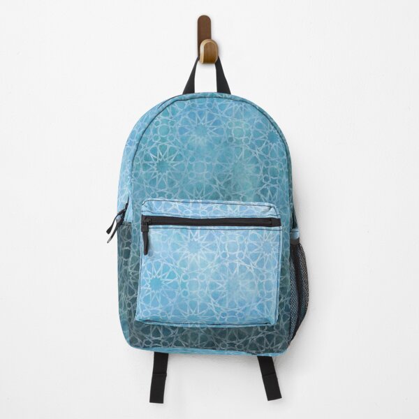 Item preview, Moroccan tiles in ombre gradient in blue designed and sold by Rebecca Reck Art.