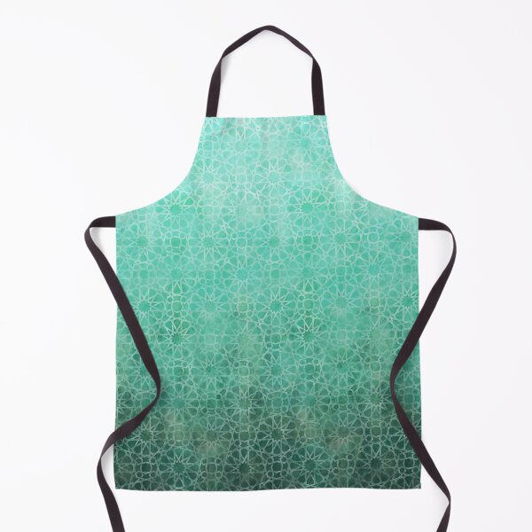 Item preview, Moroccan tiles in ombre gradient in turquoise designed and sold by Rebecca Reck Art.