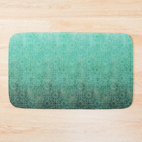 Item preview, Moroccan tiles in ombre gradient in turquoise designed and sold by Rebecca Reck Art.