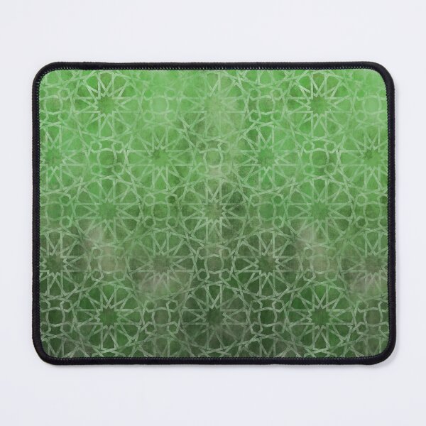 Item preview, Moroccan tiles in ombre gradient in green designed and sold by Rebecca Reck Art.