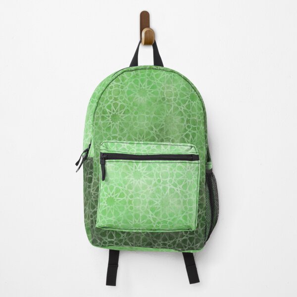 Item preview, Moroccan tiles in ombre gradient in green designed and sold by Rebecca Reck Art.