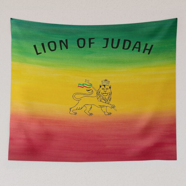 Item preview, Lion Of Judah - Rasta Duvet With Large Black Text designed and sold by kernowerno.