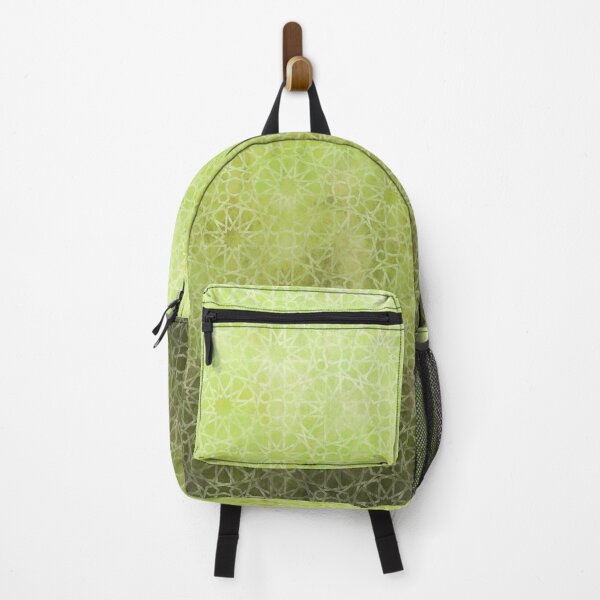 Item preview, Moroccan tiles in ombre gradient in yellow-green designed and sold by Rebecca Reck Art.