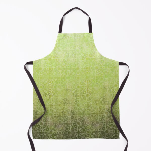 Item preview, Moroccan tiles in ombre gradient in yellow-green designed and sold by Rebecca Reck Art.