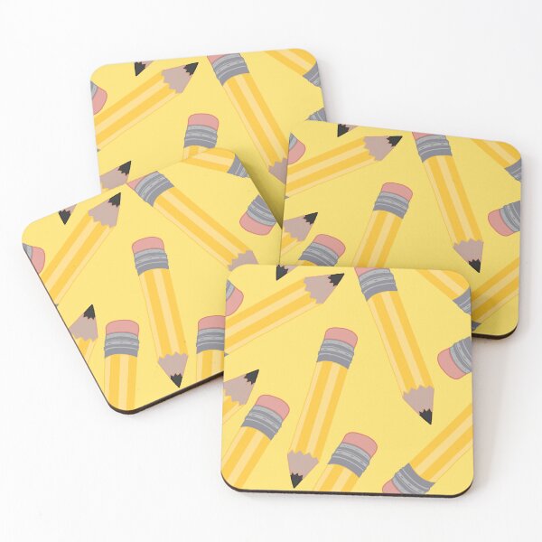 Item preview, Pencils Pattern (Large) on Yellow Background designed and sold by MakerOfPaper.