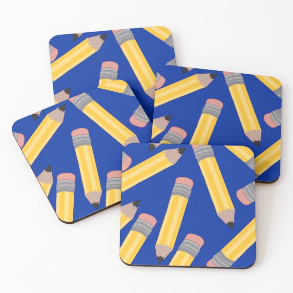 Item preview, Pencils Pattern (Large) on Blue Background designed and sold by MakerOfPaper.
