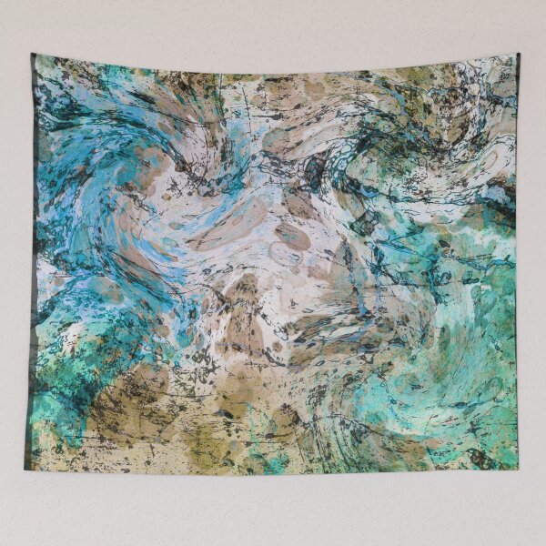 Item preview, Watercolor blue fluid art, colorfull, marble watercolor, pattern for desk Mat Mouse Pads, mousepad designed and sold by Collagedream.