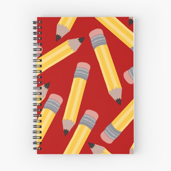 Aperçu de l'œuvre Motif de crayons (grand) sur fond rouge créée et vendue par MakerOfPaper.