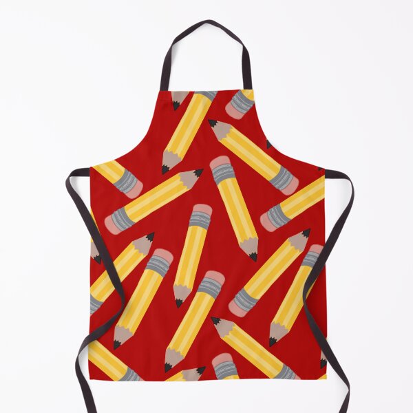 Item preview, Pencils Pattern (Large) on Red Background designed and sold by MakerOfPaper.