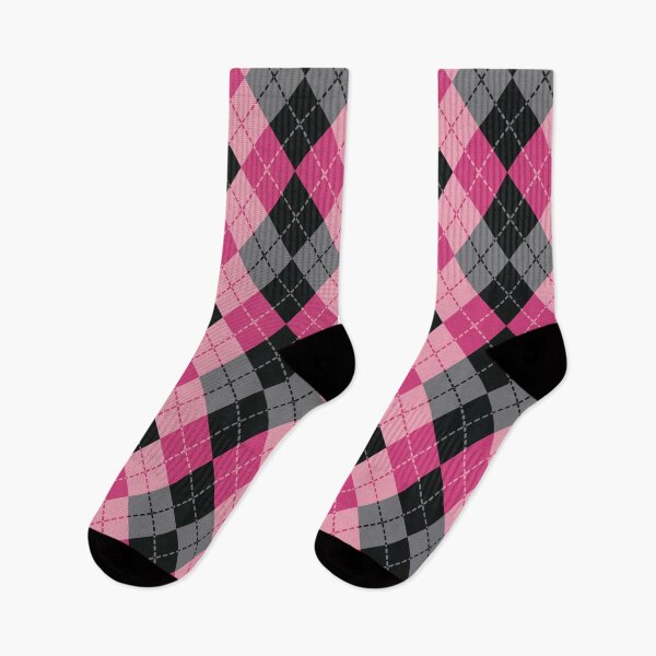Aperçu de l'œuvre Argyle rose et gris créée et vendue par Tianjay-Threads.