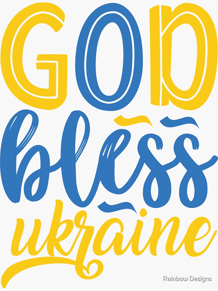 "God Bless Ukraine - Ukrainian Sovereignty" Sticker For Sale By ...