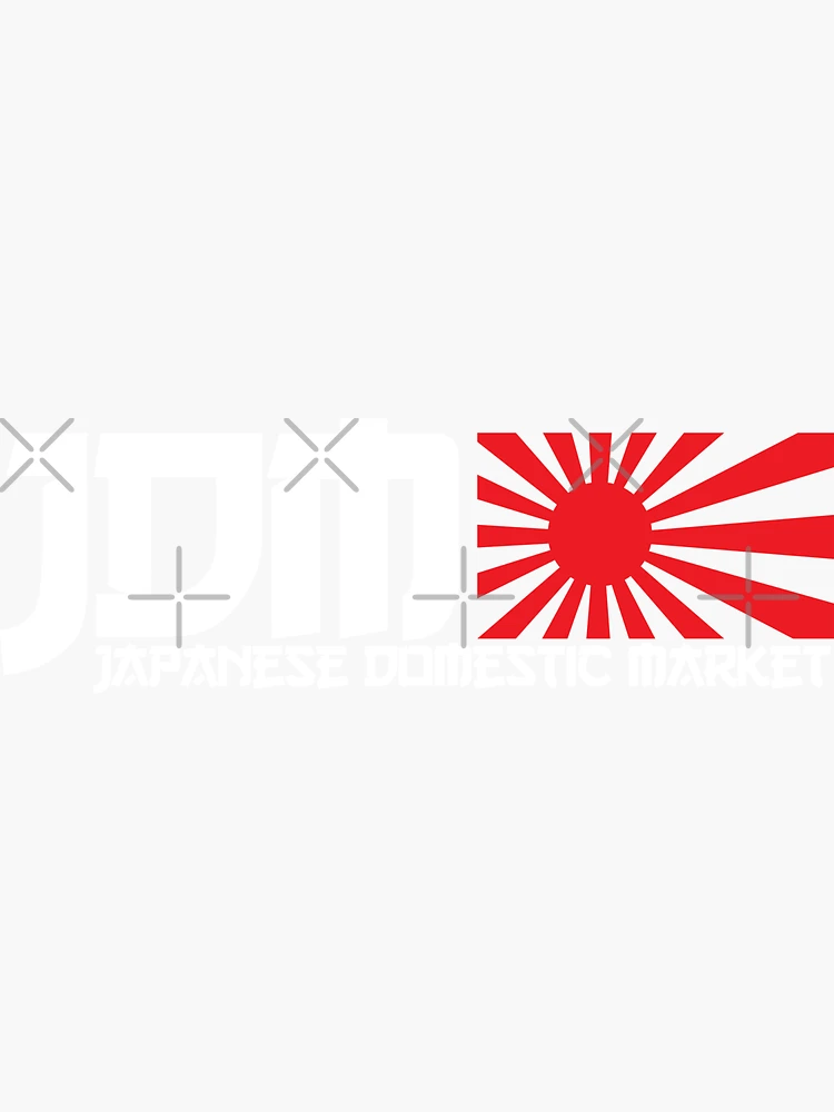 Made In Japan Rising Sun Sticker, Select Size, Outdoor Durable JDM Flag