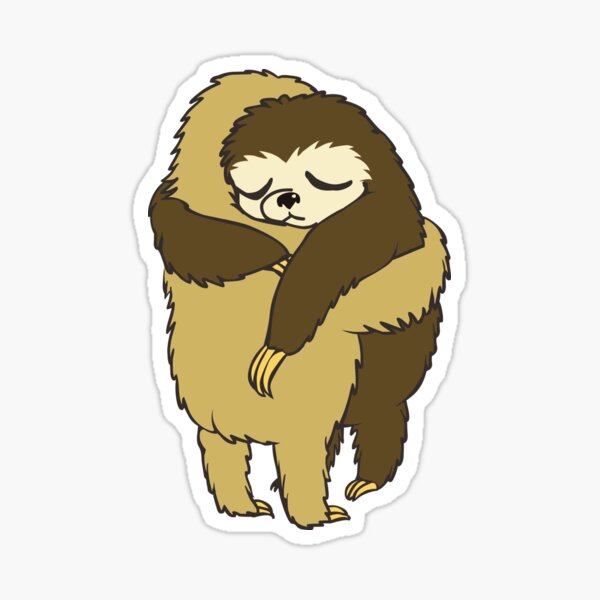 Sloth Hugs Sticker