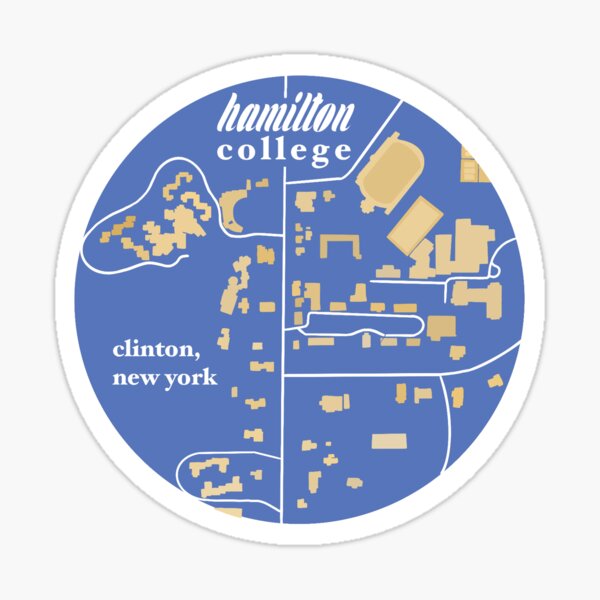 "Hamilton College Map" Sticker for Sale by trrosen Redbubble