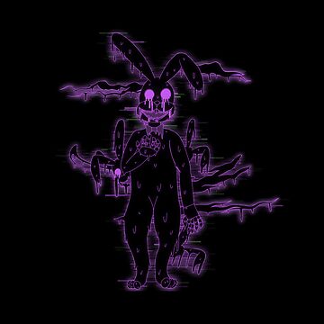 Glitchtrap fnaf vr princess quest black background  Sticker for