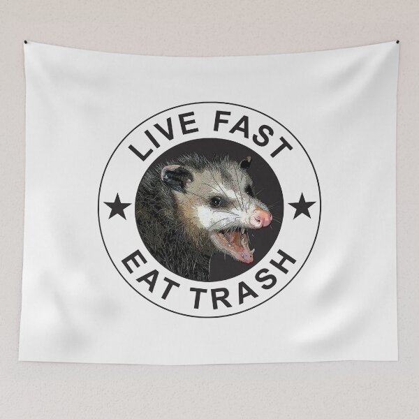 Item preview, Live Fast Eat Trash designed and sold by MariaWillms.