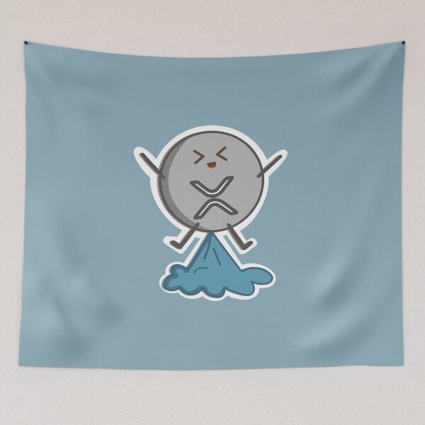 Item preview, Crypto Cute kawaii XRP coin - to the moon designed and sold by Crypmetal.