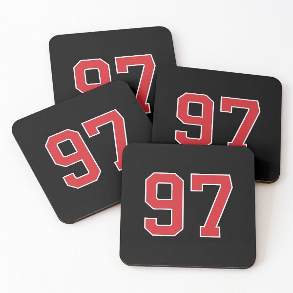 Item preview, Sports Number 97, red black color lucky sport ninety seven designed and sold by ArtIsParty.