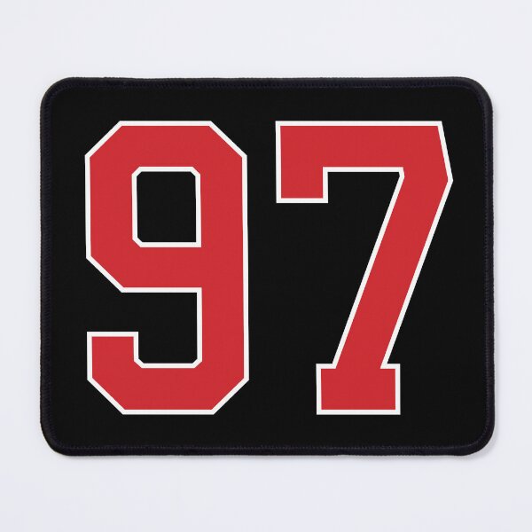Item preview, Sports Number 97, red black color lucky sport ninety seven designed and sold by ArtIsParty.