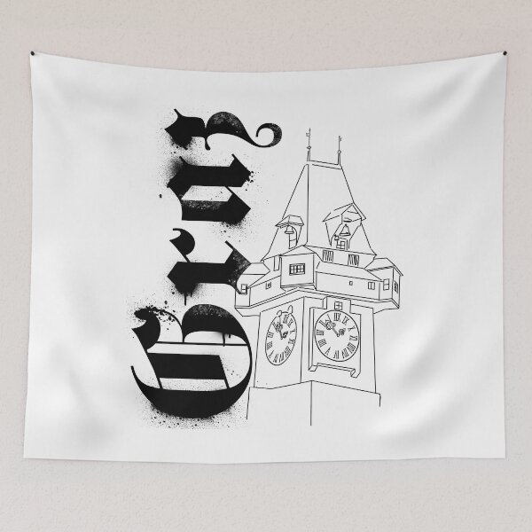 Item preview, Styria - Vintage Graz with clock tower | Austria design designed and sold by Steiragwaund.