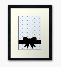 black bow Framed Print