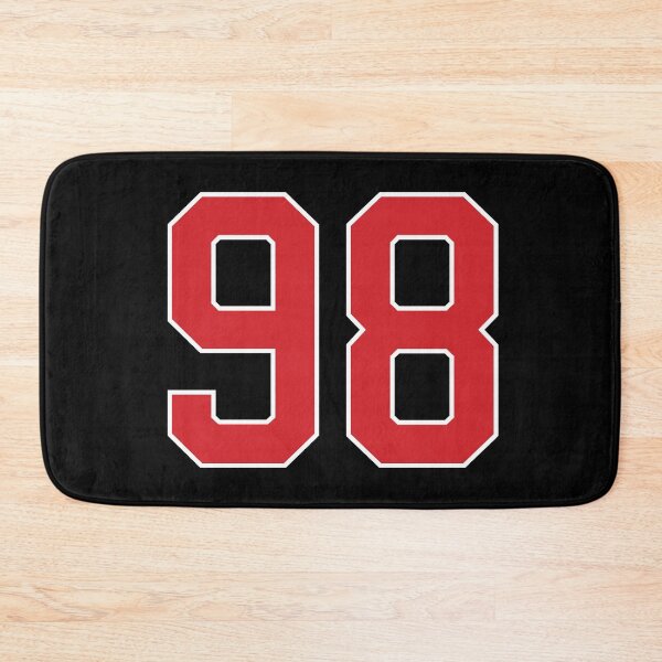 Item preview, Sports Number 98, red black color lucky sport ninety eight designed and sold by ArtIsParty.