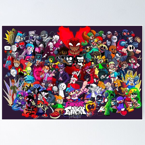 Item preview, Friday Night Funkin Roster Poster designed and sold by listersusan.