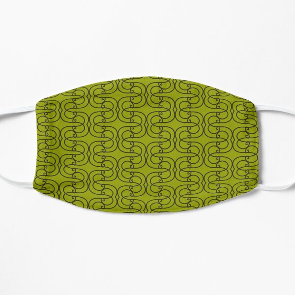 Olive Clouds Flat Mask