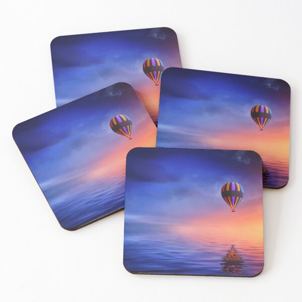 Item preview, Hot Air Balloons in Purple Ocean Photography designed and sold by Tjokko-chan.