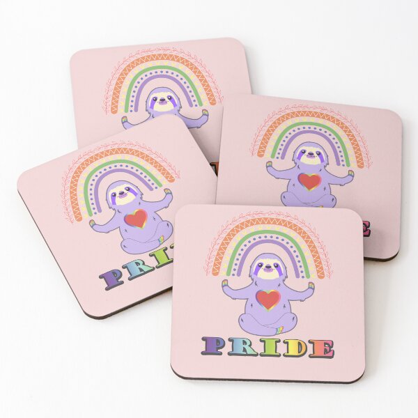 Item preview, Pride Sloth Rainbow Heart  designed and sold by MindfulMeta.