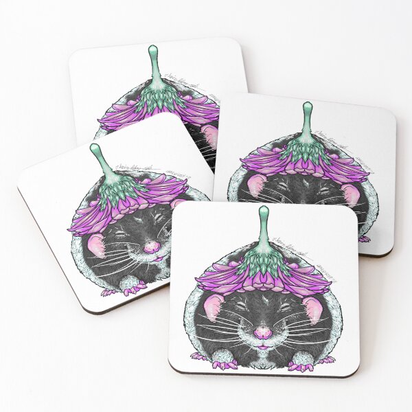 Item preview, Fancy rat with a flower hat designed and sold by IroPeji.