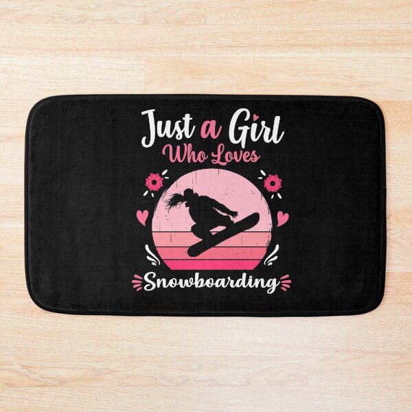 Artikelvorschau, Just A Girl Who Loves Snowboarding Pink Retro Vintage gift idea entworfen und verkauft von HN-ART.