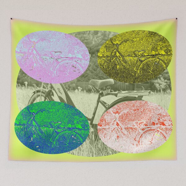Item preview, Multi-color Vintage Bicycles designed and sold by ThisNThatImages.