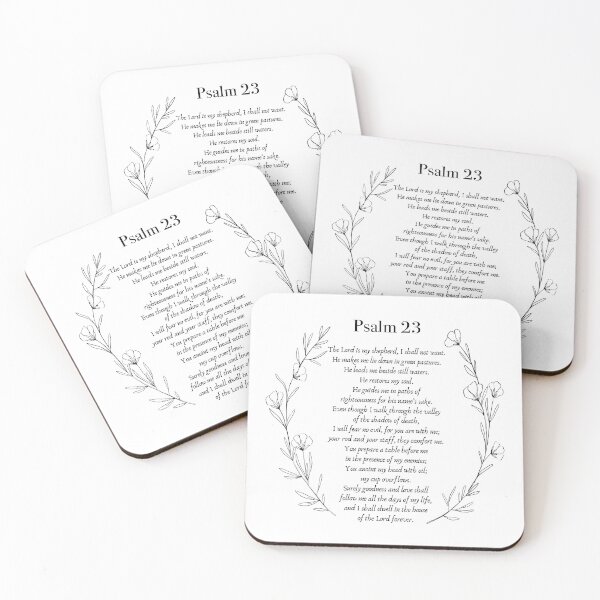 Item preview, Psalm 23, The Lord is my Shepherd Scripture, Bible Verse, Christian Quotes designed and sold by grandlovely.