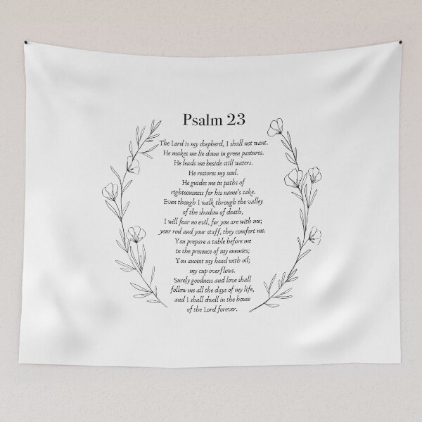 Item preview, Psalm 23, The Lord is my Shepherd Scripture, Bible Verse, Christian Quotes designed and sold by grandlovely.