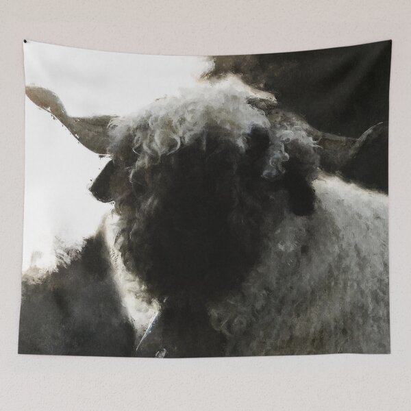 Item preview, Swiss Valais Blacknose Sheep, Cute farm animal, Walliser Schwarznasenschaf, Fluffy sheep designed and sold by Trendymotion.