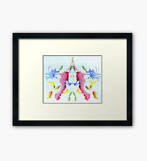 Psychology, Inkblot test, tenth blot, Rorschach, inkblot test Framed Print