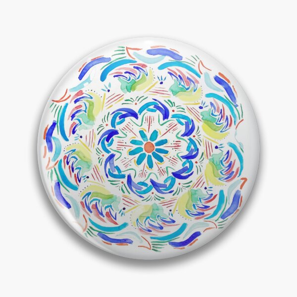 Artikelvorschau, Aquarell-Blumen-Mandala entworfen und verkauft von InkLayer.