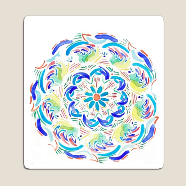 Item preview, Mandala de flores de acuarela designed and sold by InkLayer.