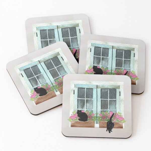 Item preview, Window with Cats designed and sold by HappyLifeCreate.