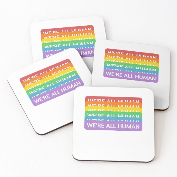 Item preview, WE'RE ALL HUMAN. designed and sold by RedFlowerful.