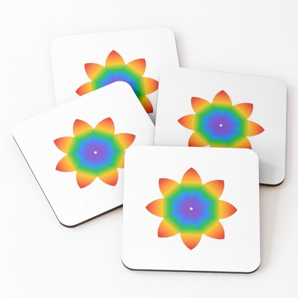 Item preview, Rainbow Flower - Happy Pride - Dreamy rainbow gradient colors designed and sold by Inspirationmotivation.