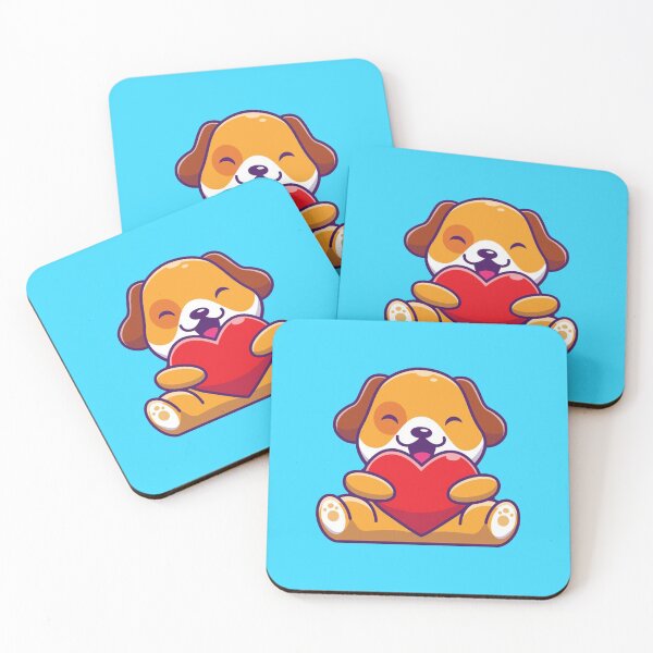 Item preview, Cute Dog Holding Heart designed and sold by albiebriggs98.
