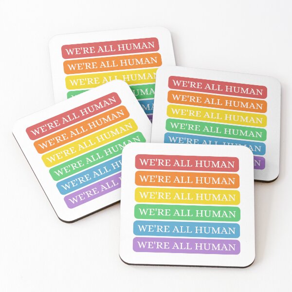 Item preview, WE'RE ALL HUMAN. designed and sold by RedFlowerful.