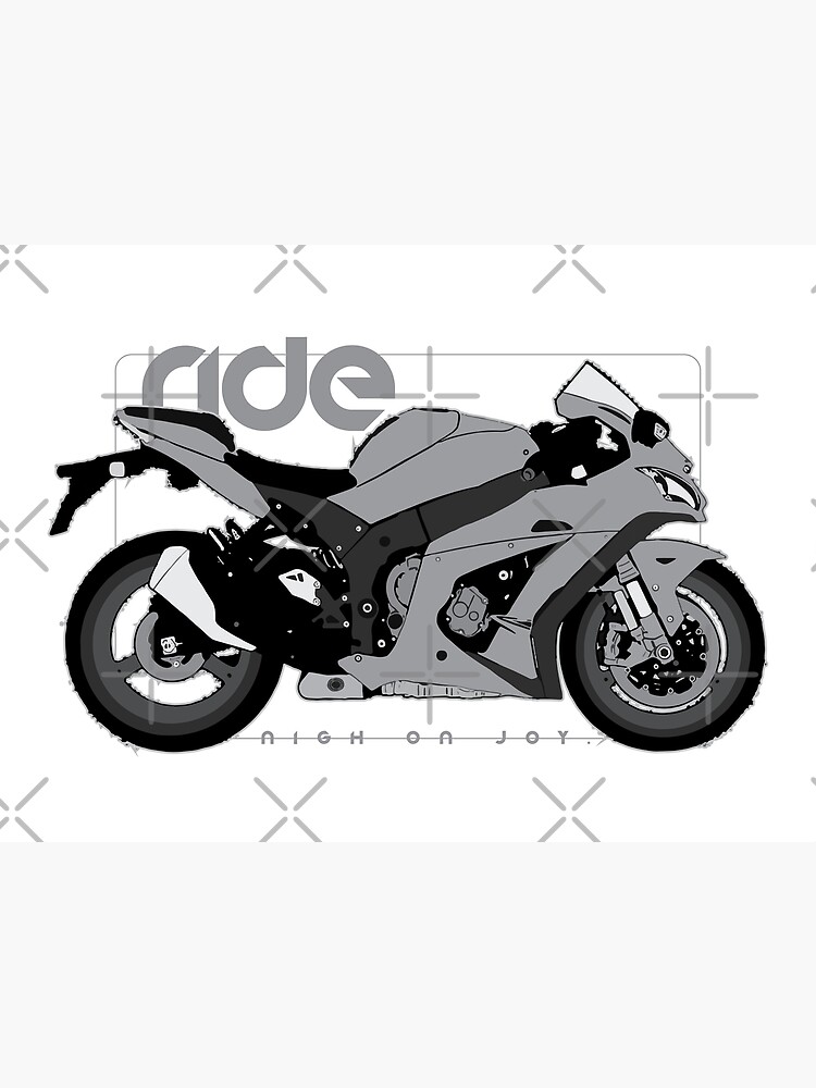 Ride kawasaki zx-10r bw Poster for Sale by NighOnJoy