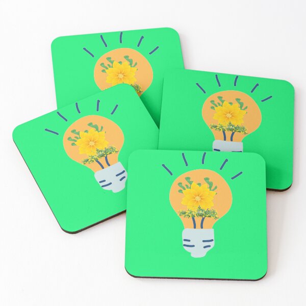 Item preview, Light bulb with yellow flowers garden designed and sold by Soft Strength Studio.