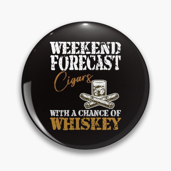 Item preview, Funny Weekend Forecast Cigars And Whiskey For Men Women designed and sold by MarvSeel.