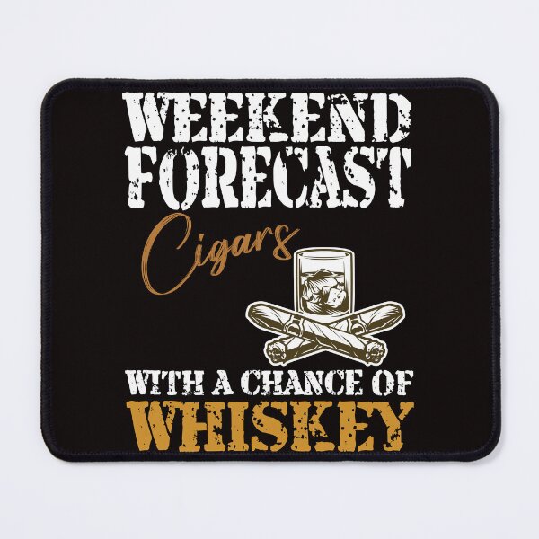 Item preview, Funny Weekend Forecast Cigars And Whiskey For Men Women designed and sold by MarvSeel.