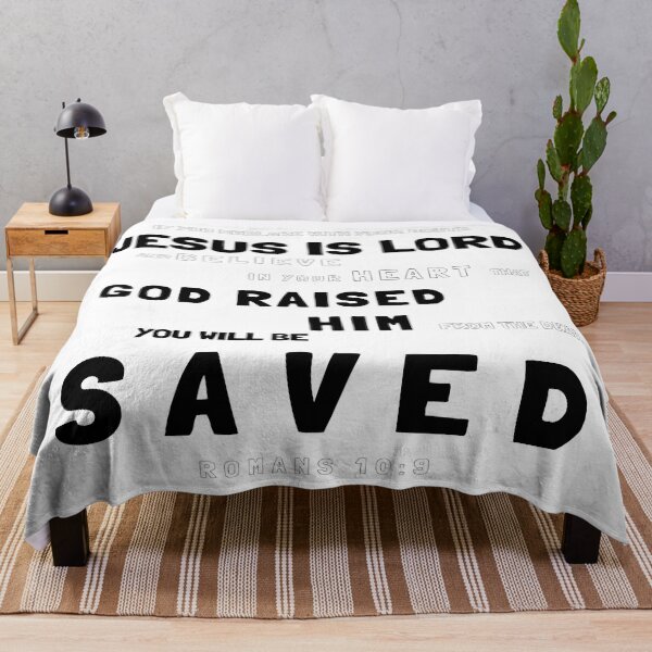 Item preview, Jesus is Lord you will be saved Bible verse romans 10:9 designed and sold by AmeliasArtistry.